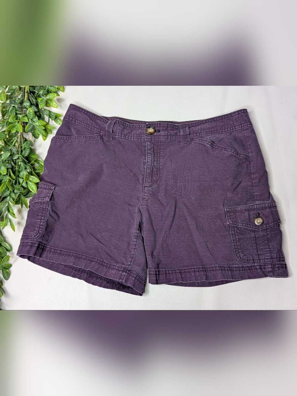Eddie Bauer Cotton Purple Shorts Size 12